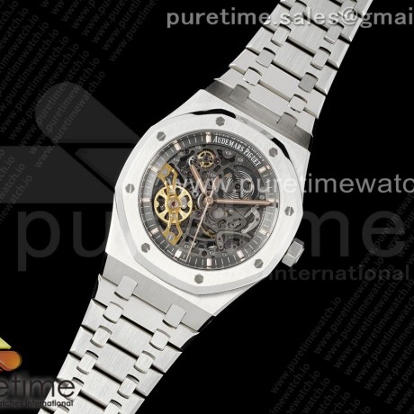 ZF공장 오데마피게 로얄오크 15407 스틸 스켈레톤다이얼 브레이슬릿 Royal Oak 41mm Skeleton 15407 SS ZF 1:1 Best Edition Skeleton Dial on SS Bracelet A3132