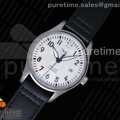 V7공장 IWC 파일럿 마크18 스틸 화이트다이얼 가죽스트랩 Mark XVIII IW327002 V7F 1:1 Best Edition White Dial on Black Leather Strap