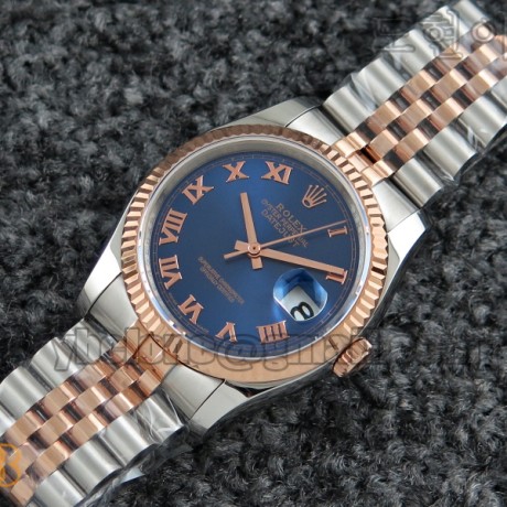 BP공장 롤렉스 데이저스트1 로즈골드 콤비 블루 다이얼 로만인덱스 Rolex Datejust1 RG Combi Blue Dial Roman Index 쥬빌레 브레이슬릿