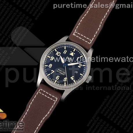 V7공장 마크18 블랙다이얼 브라운가죽스트랩  Mark XVIII IW327006 Titanium V7F 1:1 Best Edition Black Dial on Brown Leather Strap