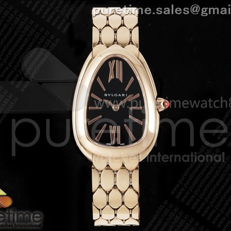 BV공장 불가리 세르펜티 세두토리 로즈골드금통 블랙다이얼 브레이슬릿 Serpenti Seduttori RG BVF 1:1 Best Edition Black Dial on RG Bracelet ETA Quartz