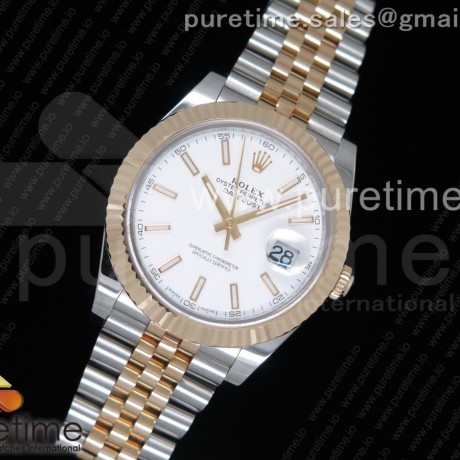 GM공장 롤렉스 데이저스트 41 포금 옐로우골드콤비 화이트다이얼 쥬빌레브레이슬릿 DateJust 41 126333 YG Wrapped White Dial on SS/YG Jubilee Bracelet A2824