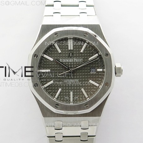 APS공장 오데마피게 로얄오크 15400 스틸 그레이다이얼 브레이슬릿 ROYAL OAK 41MM 15400 APSF 1:1 BEST EDITION GRAY DIAL ON SS BRACELET A3120 V1