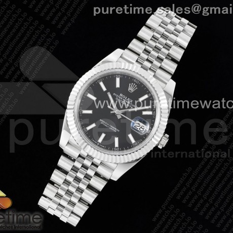 NTF공장 롤렉스 데이저스트 41 스틸 블랙다이얼 플루티드베젤 쥬빌레브레이슬릿 DateJust 41 126334 NTF 1:1 Best Edition 904L Steel Black Stick Dial on Jubilee Bracelet VR3235