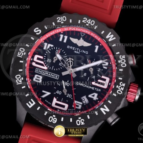 무명공장 브라이틀링 인듀어런스 프로 44 쿼츠 DLC블랙앤레드 Endurance Pro 44mm Red DLC/RU Black Swiss Qtz