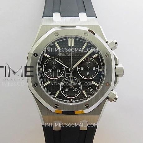 DD공장 오데마피게 로얄오크 크로노그래프 26240 스틸 블랙다이얼 러버스트랩 Royal Oak Chrono 26240 SS V2 DDF 1:1 Best Edition Black Dial On Black Rubber Strap Super Clone DD4401