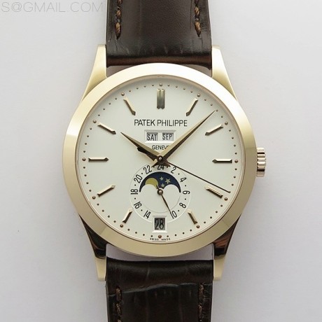 GR공장 애뉴얼 캘린더 로골 화이트다이얼 가죽스트랩 Annual Calendar Complications 5396 RG GRF Best Edition White dial on Brown leather strap A324