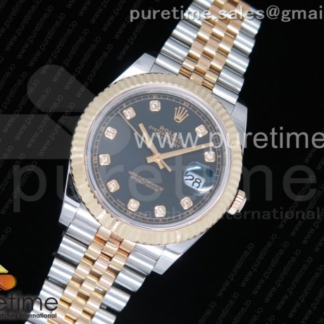 GM공장 롤렉스 데이저스트 41 포금 옐로우골드콤비 블랙다이얼 텐포인트 쥬빌레브레이슬릿DateJust 41 126333 YG Wrapped Black Dial Diamonds Markers on SS/YG Jubilee Bracelet A2824
