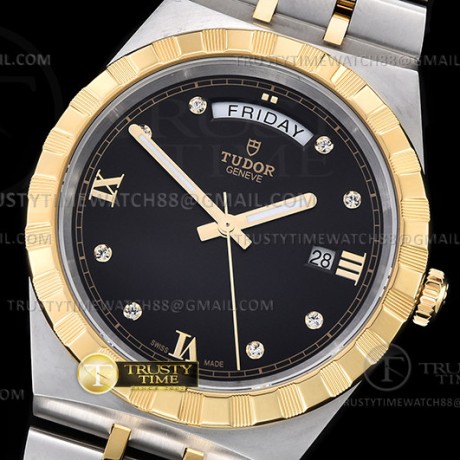 V7공장 튜더 로얄 28603 옐로우골드콤비 블랙다이얼 8p인덱스 로만인덱스 브레이슬릿 Tudor Royal 28603 41mm YG/SS Blk/Dia V7F A2836