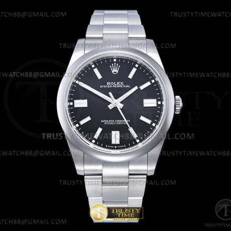 VS공장 롤렉스 오이스터퍼페츄얼 41 블랙다이얼 브레이슬릿 Oyster Pert 41mm 124300 Oys SS/SS Black VSF VS3235