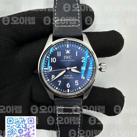 ZF공장 IWC 마크20 블루다이얼 블랙가죽스트랩Pilot Mark XX IW328203 ZF 1:1 Best Edition Blue Dial on Dark Blue Leather Strap A32111