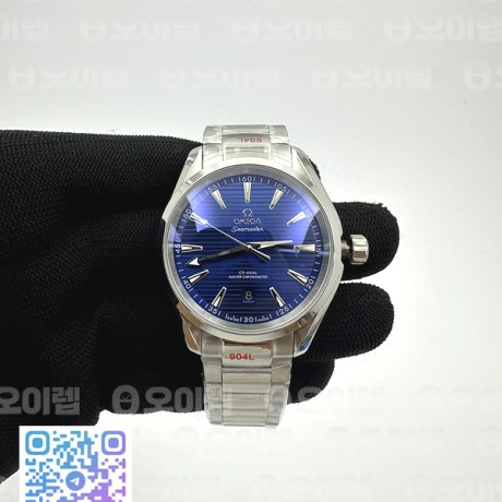 A8공장 오메가 아쿠아테라 150M 스틸 블루다이얼 브레이슬릿 Aqua Terra 150m SS/SS Blue A8F A2813