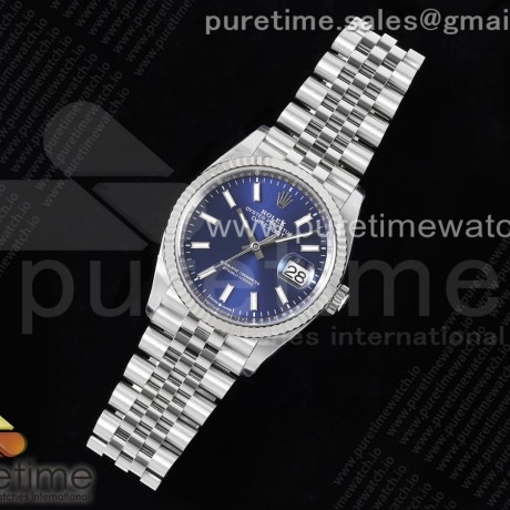 Clean공장 롤렉스 데이저스트 36 스틸 블루다이얼 플루티드베젤 쥬빌레브레이슬릿 DateJust 36 126234 Clean 1:1 Best Edition 904L Steel Blue Stick Dial on Jubilee Bracelet VR3235 클린공장