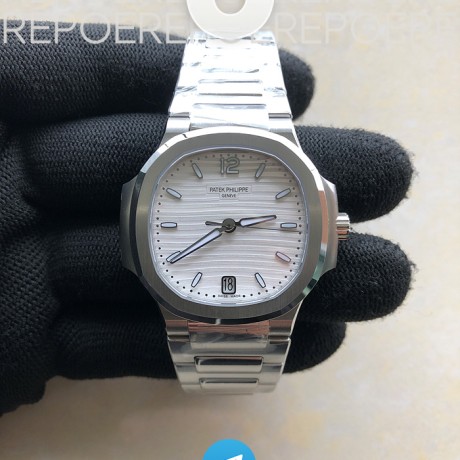 3K공장 파텍필립 노틸러스 레이디 35 7118 스틸 화이트다이얼 브레이슬릿 Nautilus Ladies 7118 35mm SS/SS Wht/Stk 3KF A324