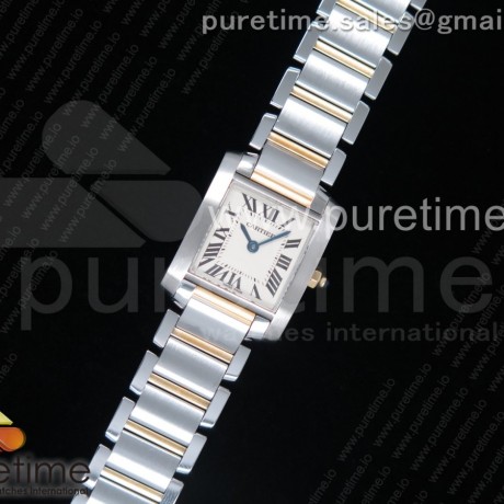 K11공장 까르띠에 탱크 프랑세즈 레이디즈 20.3 옐로우골드콤비 브레이슬릿 Tank Francaise Ladies 20.3mm SS White Dial on SS/YG Bracelet Ronda Quartz
