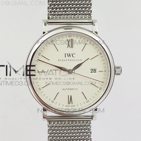 MK공장 V3 IWC 포르토피노 IW356501 스틸 화이트다이얼 브레이슬릿 PORTOFINO IW356501 SS WHITE DIAL ON SS BRACELET MIYOTA 9015