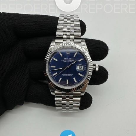 VS공장 롤렉스 데이저스트 41 블루다이얼 3235 DateJust 41 126330 904L SS VSF 1:1 Best Edition Blue Dial on Oyster Bracelet VS3235