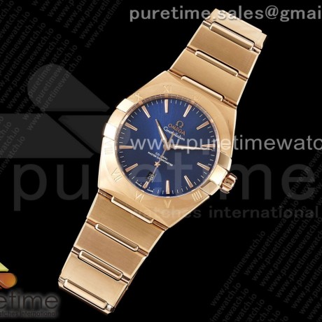 ASW공장 오메가 컨스텔레이션 39 로즈골드금통 네이비다이얼 브레이슬릿 Constellation 39mm RG ASWF 1:1 Best Edition Blue Dial on RG Bracelet A8801