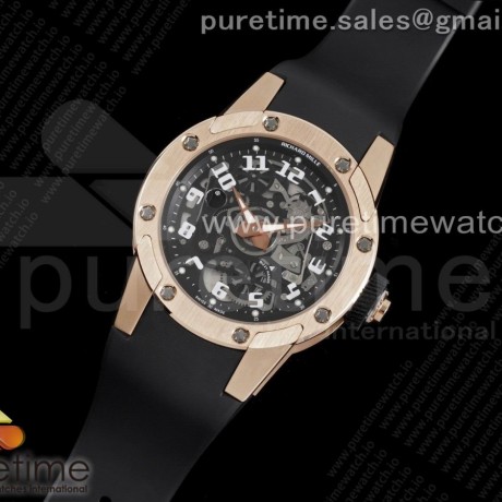 Green Maker RM63-01 크리스탈다이얼 러버 RM63-01 RG 'Green Maker' Best Edition Crystal Dial on Black Rubber Strap A23J