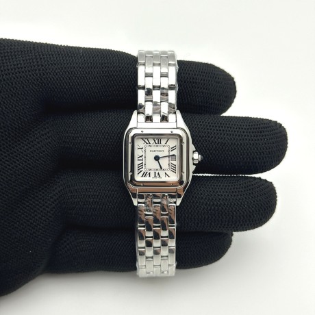 BV공장 까르띠에 팬더 22 스틸 화이트다이얼 브레이슬릿 Panthère 22mm BVF 1:1 Best Edition SS White Dial on SS Bracelet Ronda Quartz