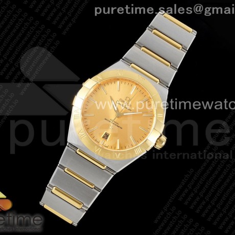 ASW공장 오메가 컨스텔레이션 39 옐로우골드콤비 샴페인다이얼 브레이슬릿 Constellation 39mm SS/YG ASWF 1:1 Best Edition YG Dial on SS/YG Bracelet A8800