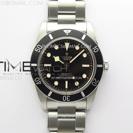 ZF공장 튜더 블랙베이54 스틸 블랙베젤 블랙다이얼 브레이슬릿 37mm Heritage Black Bay M79000N 37mm SS ZF 1:1 Best Edition Black Dial Black Bezel on SS Bracelet A2824