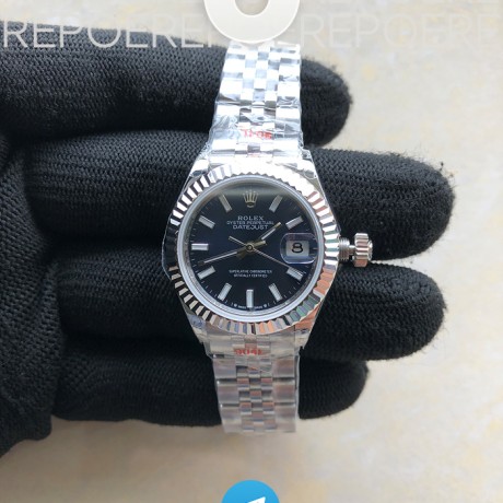 GM공장 롤렉스 레이디 데이저스트 28 스틸 블루다이얼 바인덱스 주빌레브레이슬릿 DJ Ladies 28mm Jub Flt 904L SS/SS Blue/Stk GMF A2671