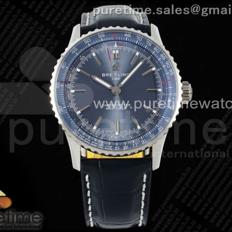 TF공장 브라이틀링 내비타이머 41미리 블루다이얼 가죽스트랩 Navitimer Automatic 41mm SS TF 1:1 Best Edition Blue Dial on Black Leather Strap A2824