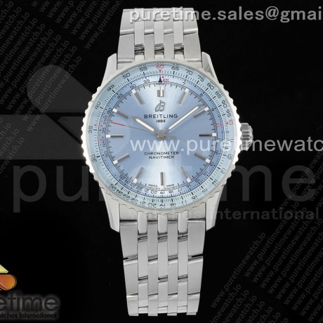 TF공장 브라이틀링 내비타이머 41미리 스틸 아이스블루다이얼 브레이슬릿 Navitimer Automatic 41mm SS TF 1:1 Best Edition Ice Blue Dial on SS Bracelet A2824