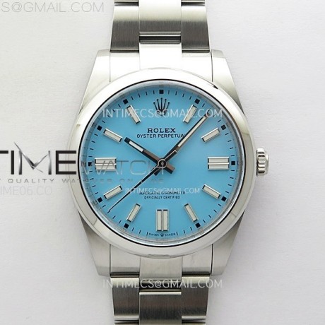 CLEAN공장 롤렉스 오이스터퍼페츄얼 41 티파니블루다이얼 브레이슬릿 클린공장 Oyster Perpetual 124300 41mm 904L Clean 1:1 Best Edition Tiffany Blue Dial On SS Bracelet VR3235