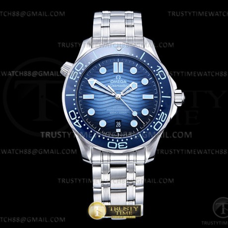 VS공장 오메가 씨마스터 다이버 300M 스틸 써머블루다이얼 브레이슬릿 Seamaster 300m SS/SS G-Blue VSF Asia 8800