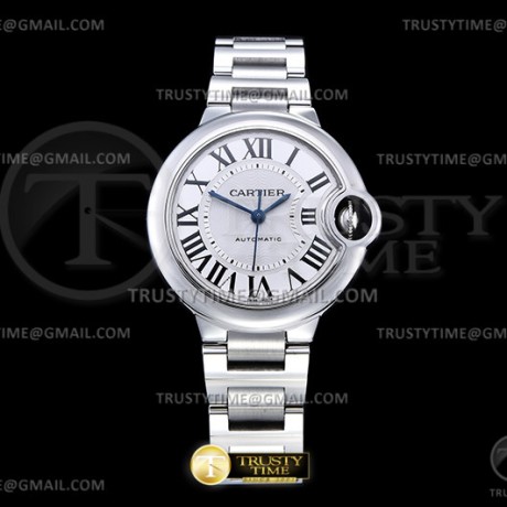 V6공장 까르띠에 발롱블루 33 오토메틱 브레이슬릿 Jap NH05  Balon Bleu Ladies 33mm SS/SS Wht V6F V7 Jap NH05