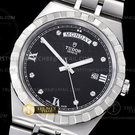 V7공장 튜더 로얄 28600 스틸 블랙다이얼 8p인덱스 브레이슬릿 Tudor Royal 28600 41mm SS/SS Blk/Dia V7F A2836
