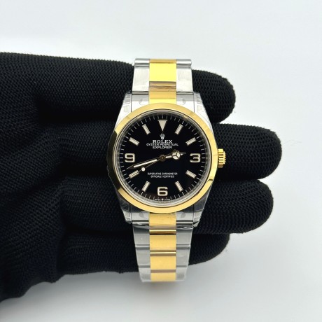 VS공장 롤렉스 익스플로러 36 신형 124273 옐로우골드콤비 브레이슬릿 Explorer 1 124273 36mm 904L YG/SS Blk VSF VS3230