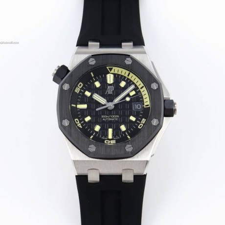 APS공장 오데마피게 로얄오크오프쇼어 다이버 15720 스틸 블랙다이얼 러버스트랩 Royal Oak Offshore Diver 15720 Ceramic Bezel APSF 1:1 Best Edition Black Dial on Black Rubber Strap SA4308