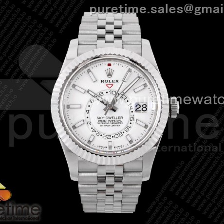 ZF공장 롤렉스 스카이드웰러 스틸 화이트다이얼 브레이슬릿 Sky-Dweller 326934 904L SS ZF 1:1 Best Edition White Dial on SS Jubilee Bracelet A2824
