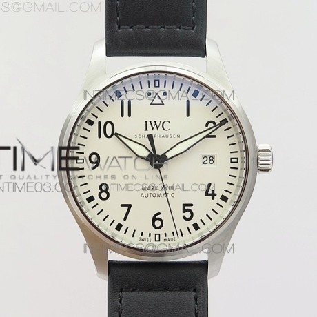 MK공장 IWC 마크18 스틸 화이트다이얼 블랙가죽스트랩 MARK XVIII LE PETIT PRINCE IW327001 SS BLACK DIAL ON BLACK LEATHER STRAP MIYOTA 9015
