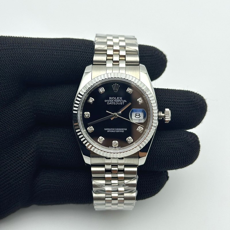BP공장 롤렉스 데이저스트 스틸 검판 텐포인트 36 Rolex DateJust SS&Black Dial 10Point Index 브레스렛 V2