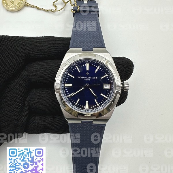 ZF공장 바쉐론콘스탄틴 오버시즈 4500V 스틸 블루다이얼 블루러버스트랩 Overseas 4500V SS ZF 1:1 Best Edition Blue Dial on Blue Rubber Strap A5100