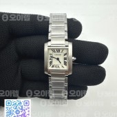 8848공장 까르띠에 탱크 프랑세즈 레이디스 25MM 스틸 화이트다이얼 브레이슬릿 TANK FRANCAISE LADIES 25MM SS WHITE DIAL ON SS BRACELET RONDA QUARTZ