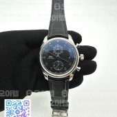 YL공장 IWC 포르투기저 크로노 클래식 42 스틸 블랙다이얼 가죽스트랩 WC Portugieser Chrono Classic 42 IW3903 Black Dial on Black Leather Strap A7750