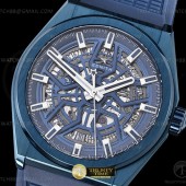 LF공장 제니스 데피 클래식 스켈레톤 PVD블루 블루다이얼 블루러버스트랩 ZEN048D - Defy Classic Skeleton Blue PVD/RU Blue Ske LF V2 A2892