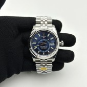 ZF공장 롤렉스 스카이드웰러 스틸 블루다이얼 브레이슬릿 Sky-Dweller 326934 904L SS ZF 1:1 Best Edition Blue Dial on SS Jubilee Bracelet A2824