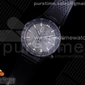 XF공장 칼리버호이어 PVD 그레이다이얼 러버스트랩 43MM Calibre Heuer 01 Chrono 43mm PVD Gray Dial on Black Rubber Strap A1887