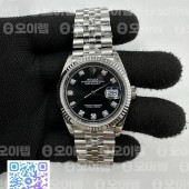 VS공장 롤렉스 데이저스트 36 텐포인트 블랙다이얼 플루티드베젤 쥬빌레브레이슬릿 10p DateJust 36 SS 126234 VSF 1:1 Best Edition 904L Steel Black Diamonds Dial on Jubilee Bracelet VS3235