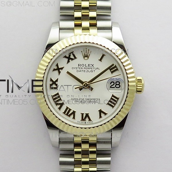 BP 롤렉스 데이저스트 31 옐로우골드콤비 화이트다이얼 2813 Datejust 31mm 278273 SS/YG BP Best Edition White Roman Markers Dial on SS/YG Jubilee Bracelet