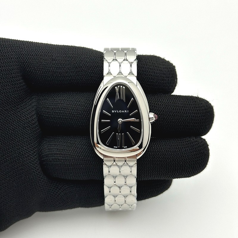 BV공장 불가리 세르펜티 세두토리 스틸 블랙다이얼 브레이슬릿 Serpenti Seduttori SS BVF 1:1 Best Edition Black Dial on SS Bracelet ETA Quartz