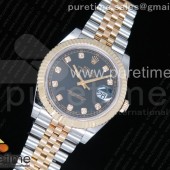 GM공장 롤렉스 데이저스트 41 포금 옐로우골드콤비 블랙다이얼 텐포인트 쥬빌레브레이슬릿DateJust 41 126333 YG Wrapped Black Dial Diamonds Markers on SS/YG Jubilee Bracelet A2824