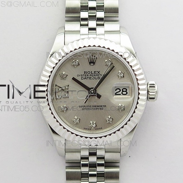BP공장 롤렉스 데이저스트 28 실버다이얼 2671 Datejust 28mm 279174 SS BP Best Edition Silver Star Crystal Markers Dial on SS Jubilee Bracelet ETA2671