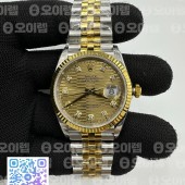 VS공장 롤렉스 데이저스트 36 옐로우골드콤비 텐포인트 플루티드다이얼 플루티드베젤 쥬빌레브레이슬릿 10p DJ 36mm Jub Flt 904L YG/SS P-Gold/Dia VSF VS3235(SB)